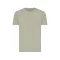 Tricou cu maneca scurta, la baza gatului, Casual, Unisex, iqoniq, 2410E19247, Bumbac, Verde light, XXL