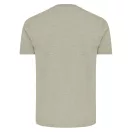 Tricou cu maneca scurta, la baza gatului, Casual, Unisex, iqoniq, 2410E19247, Bumbac, Verde light, XXL