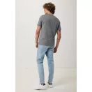 Tricou cu maneca scurta, la baza gatului, Casual, Unisex, iqoniq, 2410E19219, Bumbac, Gri light anthracite, L