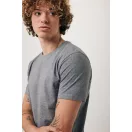 Tricou cu maneca scurta, la baza gatului, Casual, Unisex, iqoniq, 2410E19224, Bumbac, Gri light anthracite, XXL