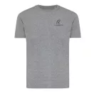 Tricou cu maneca scurta, la baza gatului, Casual, Unisex, iqoniq, 2410E19224, Bumbac, Gri light anthracite, XXL