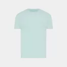 Tricou cu maneca scurta, la baza gatului, Casual, Unisex, iqoniq, 2410E19170, Bumbac, Verde mint, L
