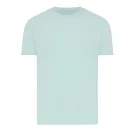 Tricou cu maneca scurta, la baza gatului, Casual, Unisex, iqoniq, 2410E19173, Bumbac, Verde mint, XL