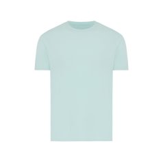   Tricou cu maneca scurta, la baza gatului, Casual, Unisex, iqoniq, 2410E19176, Bumbac, Verde mint, XXS