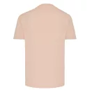 Tricou cu maneca scurta, la baza gatului, Casual, Unisex, iqoniq, 2410E19296, Bumbac, Portocaliu peach, L