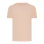 Tricou cu maneca scurta, la baza gatului, Casual, Unisex, iqoniq, 2410E19300, Bumbac, Portocaliu peach, XS