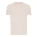 Tricou cu maneca scurta, la baza gatului, Casual, Unisex, iqoniq, 2410E19157, Bumbac, Roz cloud, XL