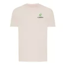 Tricou cu maneca scurta, la baza gatului, Casual, Unisex, iqoniq, 2410E19157, Bumbac, Roz cloud, XL