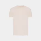 Tricou cu maneca scurta, la baza gatului, Casual, Unisex, iqoniq, 2410E19158, Bumbac, Roz cloud, XS