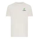 Tricou cu maneca scurta, la baza gatului, Casual, Unisex, iqoniq, 2410E19196, Bumbac, Crem, L