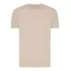 Tricou cu maneca scurta, la baza gatului, Casual, Unisex, iqoniq, 2410E19234, Bumbac, Natur light, L