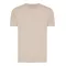 Tricou cu maneca scurta, la baza gatului, Casual, Unisex, iqoniq, 2410E19235, Bumbac, Natur light, M