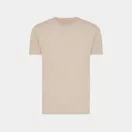 Tricou cu maneca scurta, la baza gatului, Casual, Unisex, iqoniq, 2410E19238, Bumbac, Natur light, XS