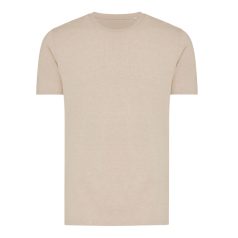  Tricou cu maneca scurta, la baza gatului, Casual, Unisex, iqoniq, 2410E19239, Bumbac, Natur light, XXL
