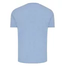 Tricou cu maneca scurta, la baza gatului, Casual, Unisex, iqoniq, 2410E19231, Bumbac, Albastru light, XXL