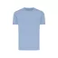 Tricou cu maneca scurta, la baza gatului, Casual, Unisex, iqoniq, 2410E19232, Bumbac, Albastru light, XXS