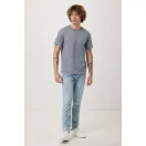 Tricou cu maneca scurta, la baza gatului, Casual, Unisex, iqoniq, 2410E19261, Bumbac, Albastru light navy, XL
