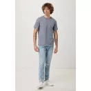 Tricou cu maneca scurta, la baza gatului, Casual, Unisex, iqoniq, 2410E19263, Bumbac, Albastru light navy, XXL