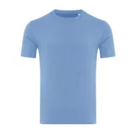  Tricou la baza gatului cu maneca scurta, iqoniq, 2610E15945, Unisex, Bumbac, Albastru Moon, M