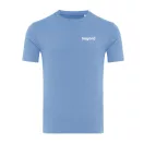 Tricou la baza gatului cu maneca scurta, iqoniq, 2610E15946, Unisex, Bumbac, Albastru Moon, S