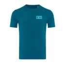 Tricou la baza gatului cu maneca scurta, iqoniq, 2610E15937, Unisex, Bumbac, Albastru Dark Teal, M
