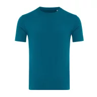   Tricou la baza gatului cu maneca scurta, iqoniq, 2610E15942, Unisex, Bumbac, Albastru Dark Teal, XXS