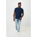 Tricou Polo, Unisex, maneca scurta, iqoniq, 2401E13455, Bumbac, Albastru navy, 4XL