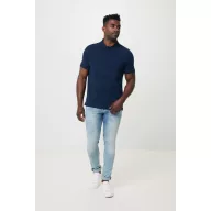   Tricou Polo, Unisex, maneca scurta, iqoniq, 2401E13456, Bumbac, Albastru navy, 5XL