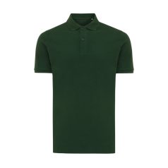   Tricou cu maneca scurta, Polo, Casual, Unisex, iqoniq, 2410E19623, Bumbac, Verde forest, 4XL