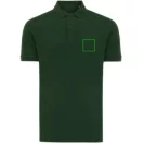 Tricou polo unisex, 2509E17255, iqoniq, 65x43x0.5 cm, Bumbac, Verde forest, XXS