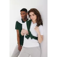   Tricou polo unisex, 2509E17255, iqoniq, 65x43x0.5 cm, Bumbac, Verde forest, XXS