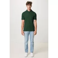   Tricou polo unisex, 2509E17255, iqoniq, 65x43x0.5 cm, Bumbac, Verde forest, XXS