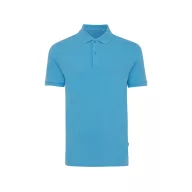   Tricou cu maneca scurta, Polo, Casual, Unisex, iqoniq, 2410E19685, Bumbac, Albastru tranquil, 4XL
