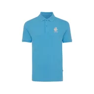   Tricou cu maneca scurta, Polo, Casual, Unisex, iqoniq, 2410E19686, Bumbac, Albastru tranquil, 5XL