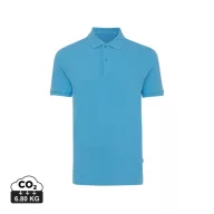   Tricou cu maneca scurta, Polo, Casual, Unisex, iqoniq, 2410E19686, Bumbac, Albastru tranquil, 5XL