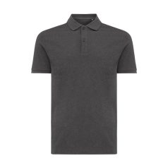   Tricou cu maneca scurta, Polo, Casual, Unisex, iqoniq, 2410E19632, Bumbac, Gri heather anthracite, 4XL