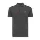 Tricou cu maneca scurta, Polo, Casual, Unisex, iqoniq, 2410E19634, Bumbac, Gri heather anthracite, L