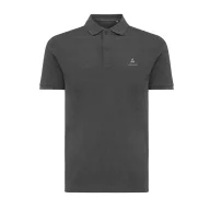   Tricou cu maneca scurta, Polo, Casual, Unisex, iqoniq, 2410E19639, Bumbac, Gri heather anthracite, XXL