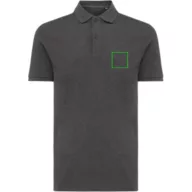   Tricou polo, Unisex, 2502E10522, iqoniq, Bumbac, Gri antracit, XXS
