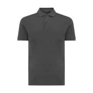   Tricou cu maneca scurta, Polo, Casual, Unisex, iqoniq, 2410E19640, Bumbac, Gri heather anthracite, 3XL