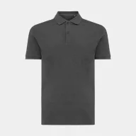  Tricou cu maneca scurta, Polo, Casual, Unisex, iqoniq, 2410E19640, Bumbac, Gri heather anthracite, 3XL