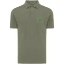 Tricou polo unisex, 2509E17258, iqoniq, 65x43x0.5 cm, Bumbac, Verde heather, XXS