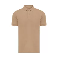   Tricou cu maneca scurta, Polo, Casual, Unisex, iqoniq, 2410E19650, Bumbac, Maro heather, 4XL