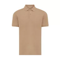   Tricou cu maneca scurta, Polo, Casual, Unisex, iqoniq, 2410E19650, Bumbac, Maro heather, 4XL