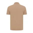 Tricou cu maneca scurta, Polo, Casual, Unisex, iqoniq, 2410E19656, Bumbac, Maro heather, XS