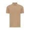 Tricou cu maneca scurta, Polo, Casual, Unisex, iqoniq, 2410E19657, Bumbac, Maro heather, XXL