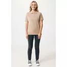 Tricou polo unisex, 2509E17257, iqoniq, 65x43x0.5 cm, Bumbac, Maro heather, XXS