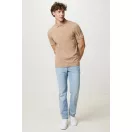Tricou polo unisex, 2509E17257, iqoniq, 65x43x0.5 cm, Bumbac, Maro heather, XXS