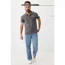Tricou polo, Unisex, 2502E10498, iqoniq, Bumbac, Gri antracit, L