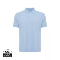   Tricou polo, Unisex, 2502E10537, iqoniq, Bumbac, Albastru sky, XXL